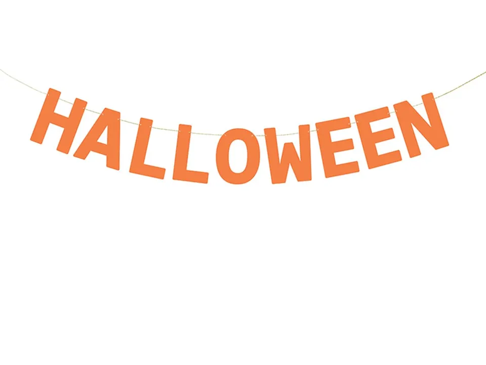 TEXPOT Deko guirlande Halloween orange papier