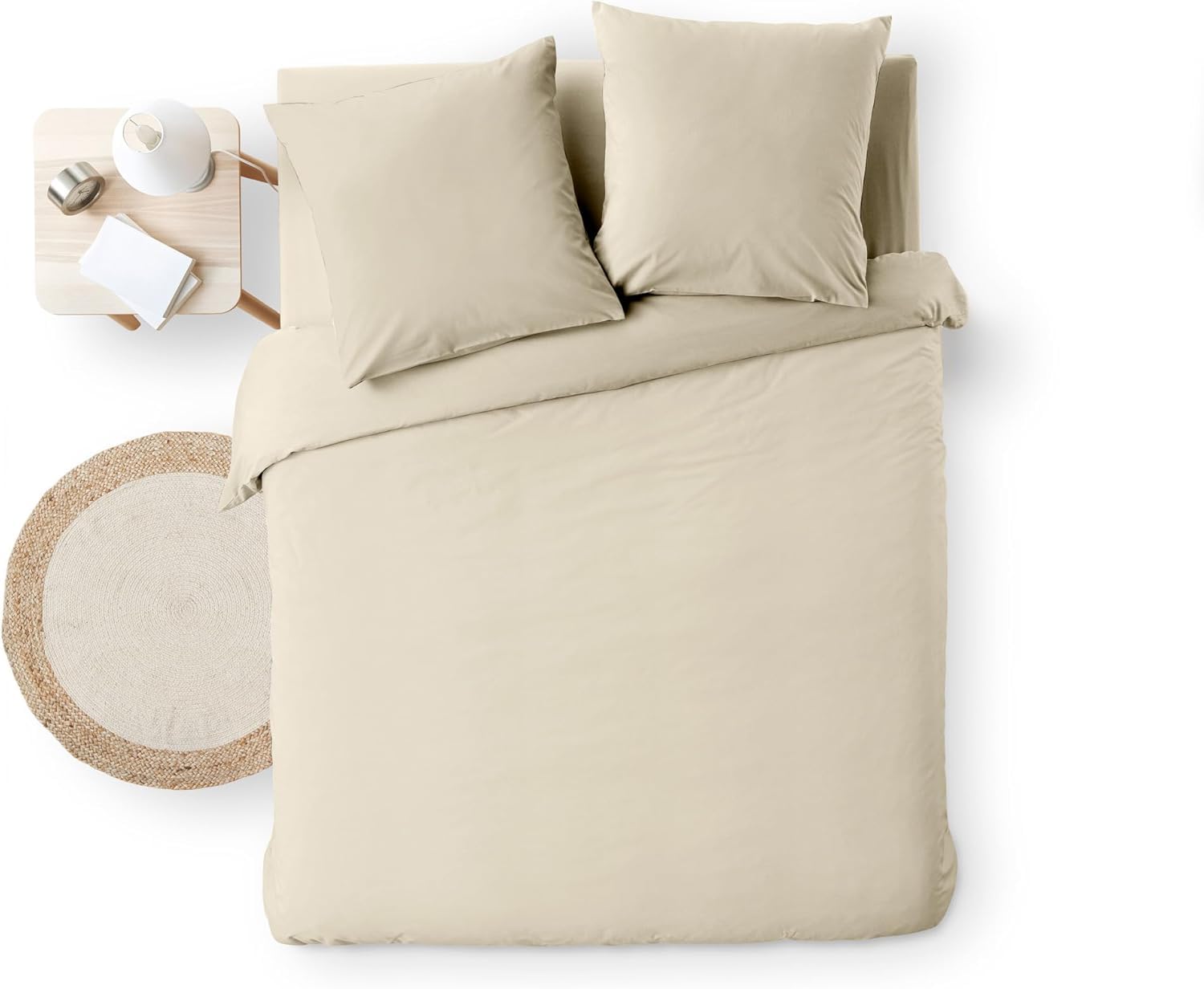Promo Linge Meline Parure Lit Coton Anthracite 240x220