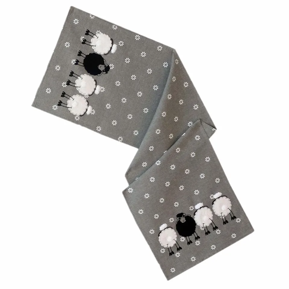 TEXPOT Tischläufer chemin de table 40x140 mouton Pâques