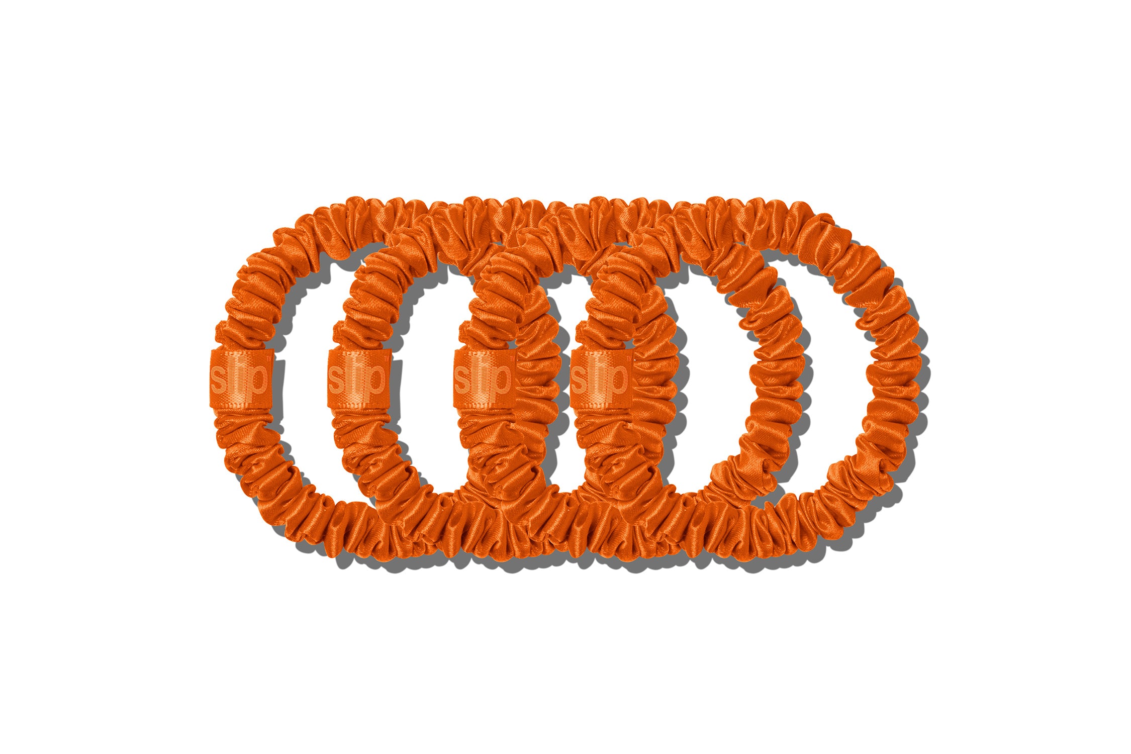 Slip Skinny Scrunchies chouchou soie Orange lot 4