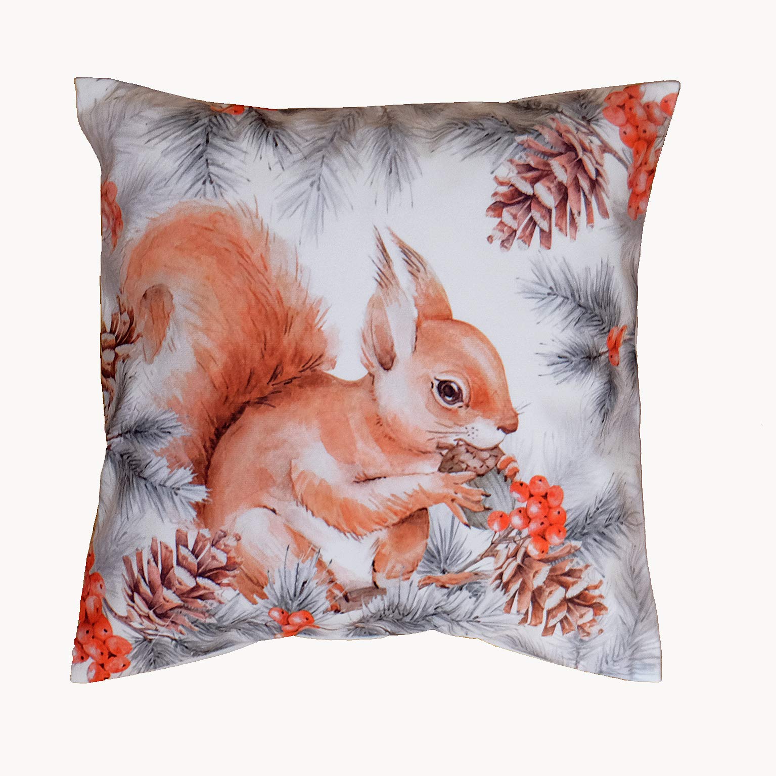 TEXPOT Kissenhüllen housse coussin écureuil 40x40 imprimé