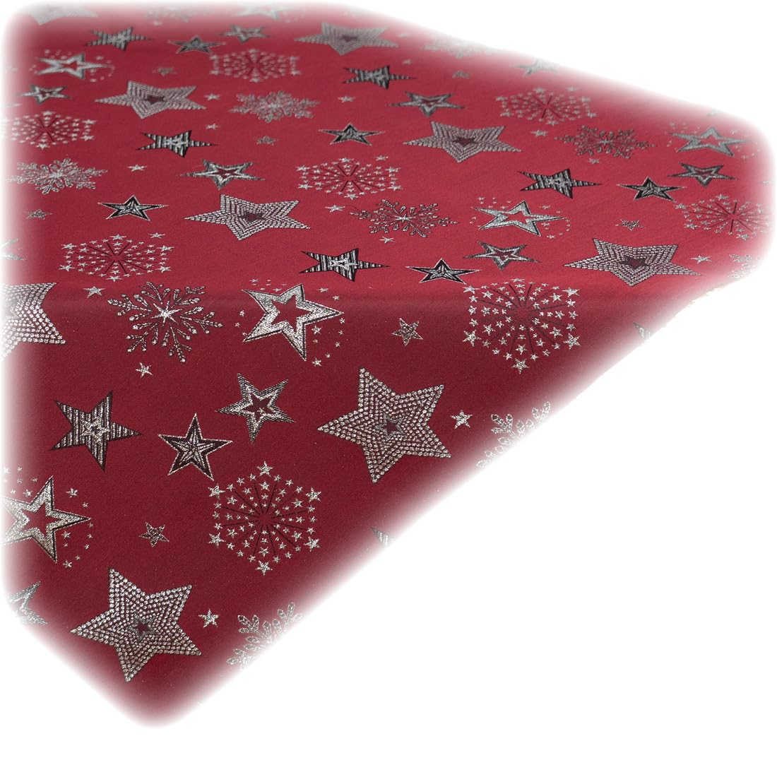 TEXPOT Tischläufer étoiles Noël chemin de table 40x140 cm rouge