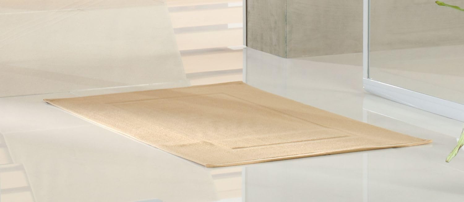 Texpot Badezimmer tapis de bain 50x70 cm blanc coton