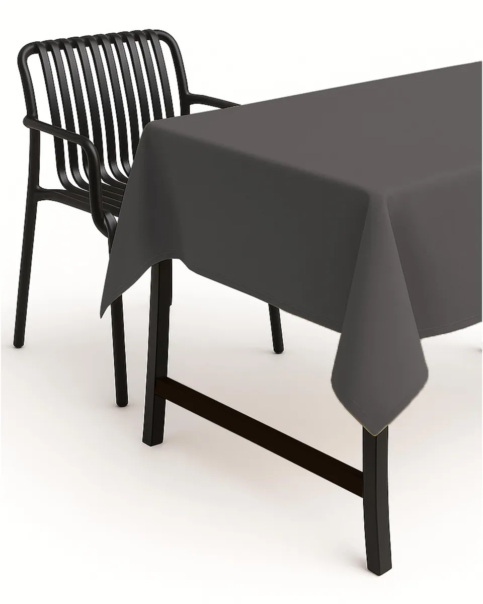 TEXPOT Gartentischdecken nappe ronde 160 gris foncé lin