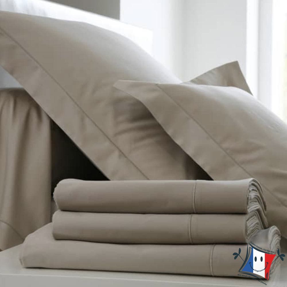 Lingorama drap plat percale coton uni 180x290