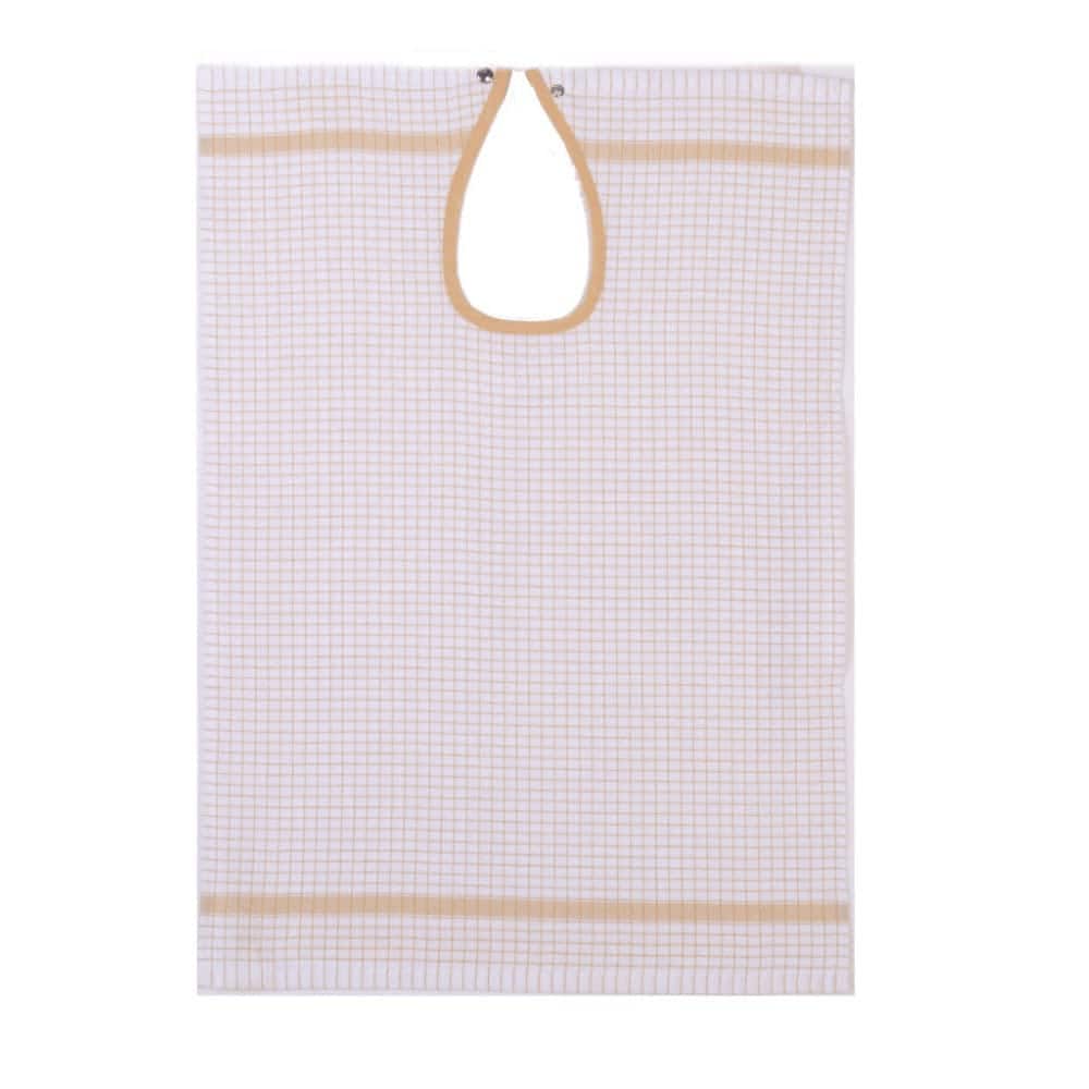 Gaufrex Bavoir adulte carreaux pur coton 50x80