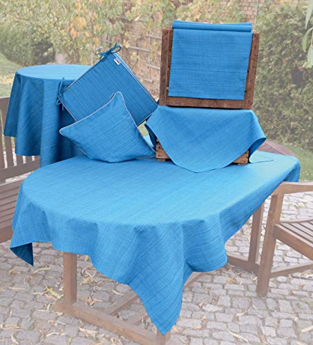 TEXPOT Gartentischdecken Nappe 40x140 turquoise polyester