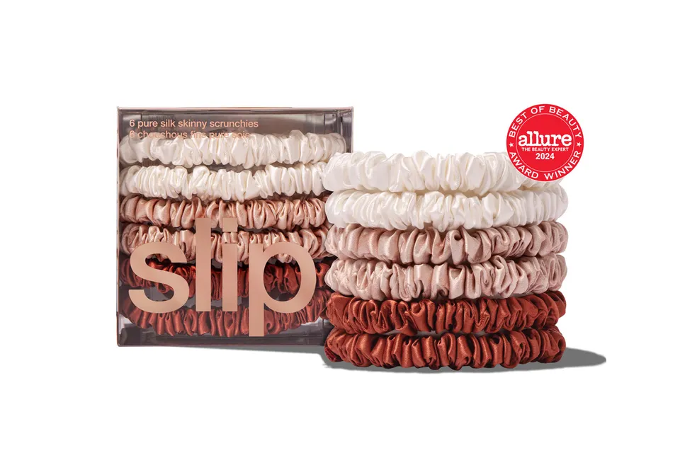 Slip Skinny Scrunchies Rose Star chouchou soie lot 6 anti-casse