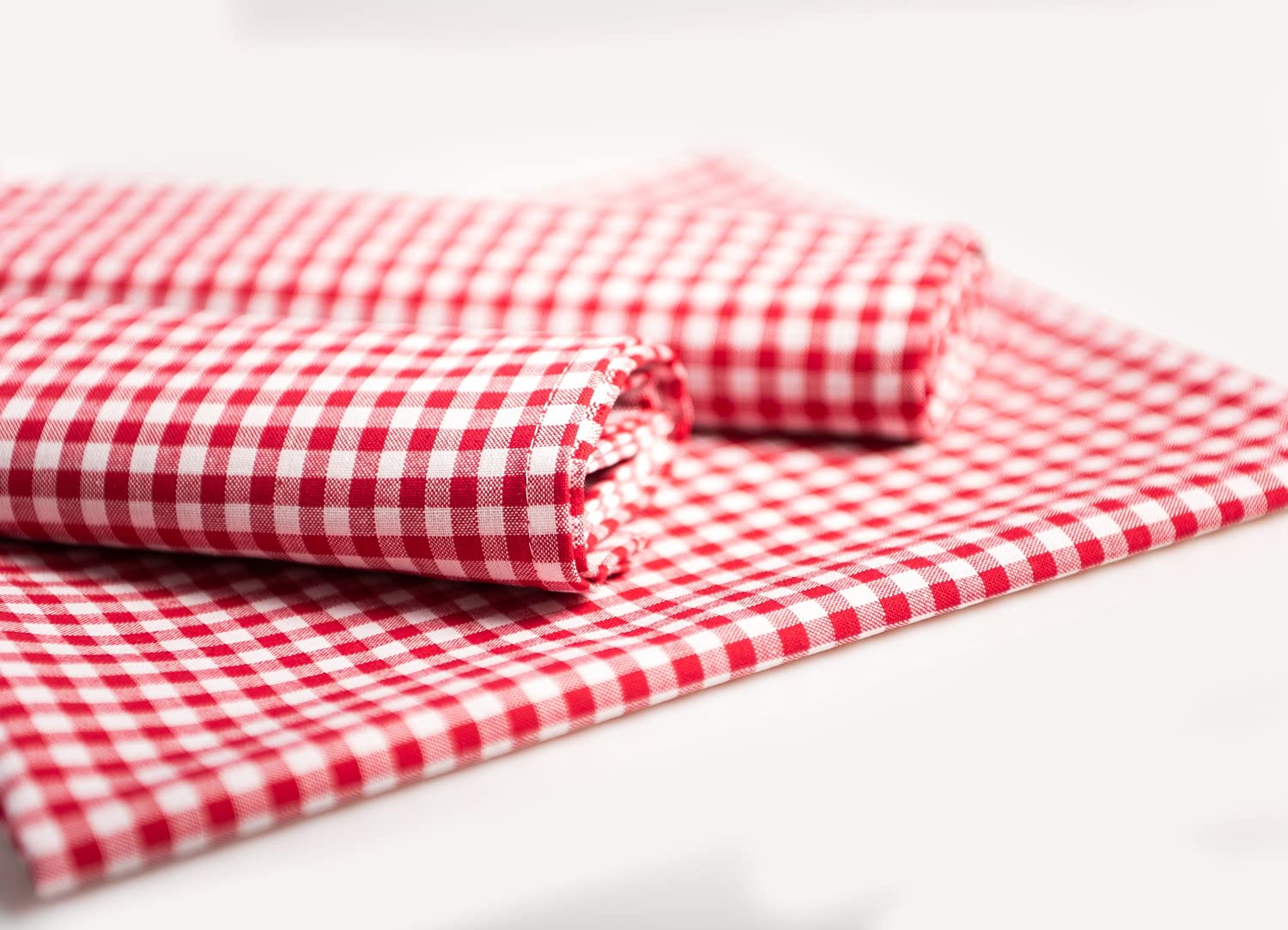 TEXPOT Platzsets Lot 4 sets table 33x45 cm rouge coton carreaux