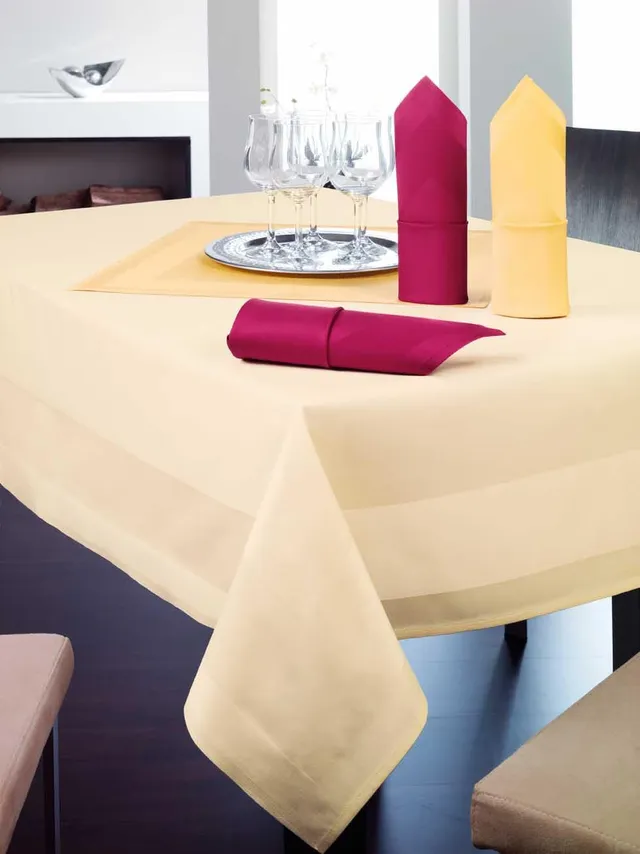 Texpot Tischdecken nappe damassée coton 130x130 cm