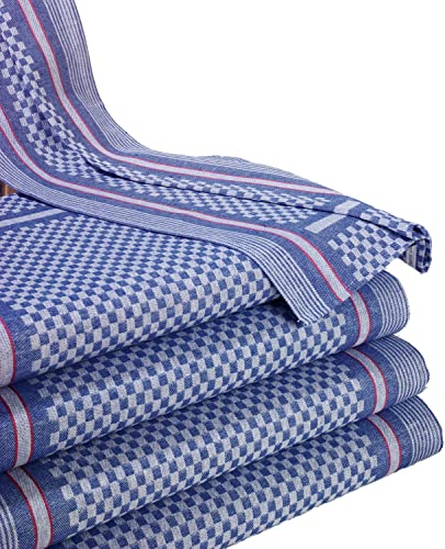 TEXPOT Geschirrtücher Torchon 50x100 coton bleu lot 5