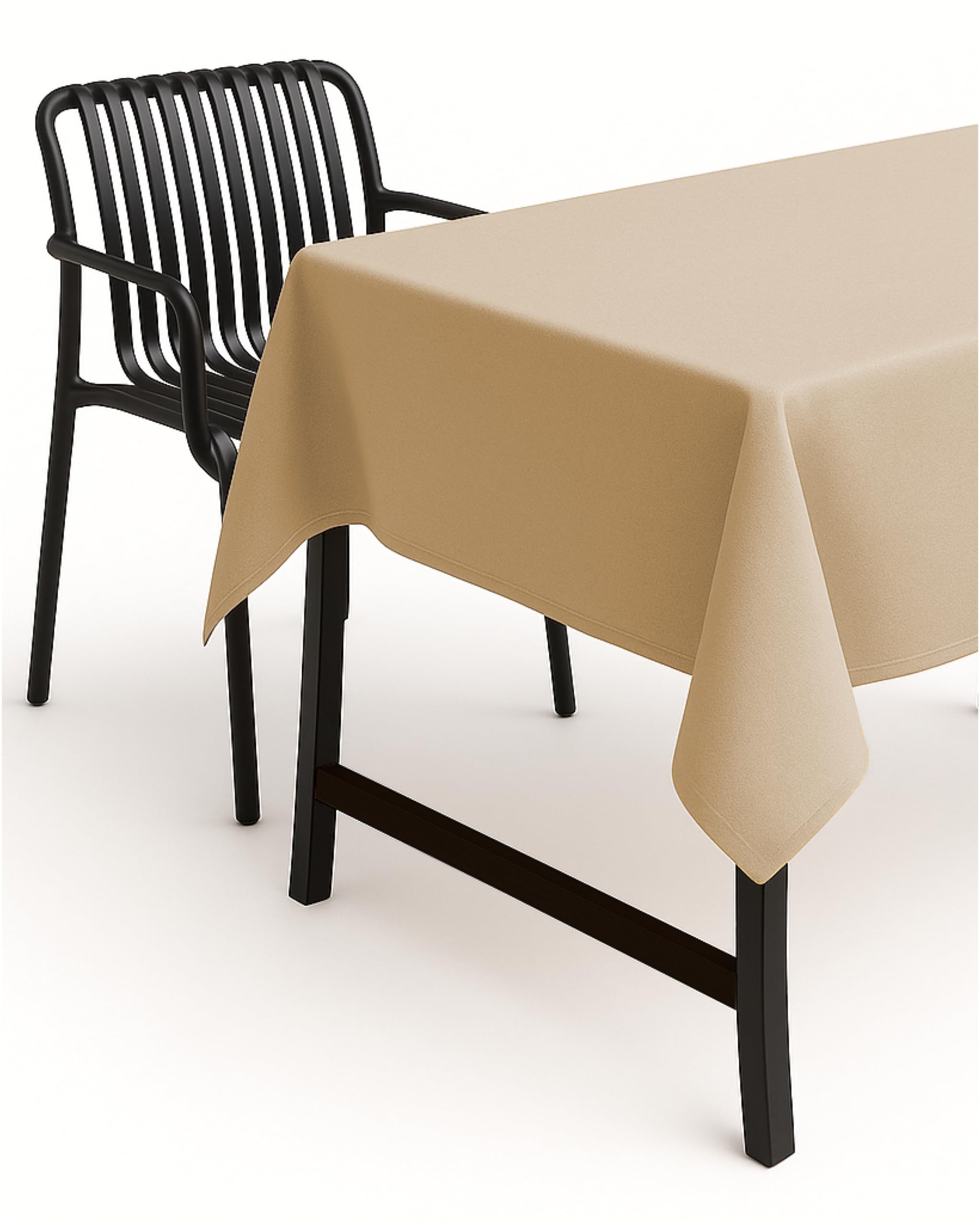 TEXPOT Gartentischdecken nappe ronde 140 sable aspect lin