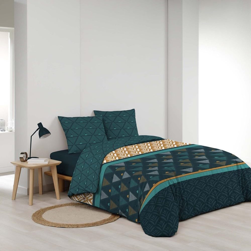 Promo Linge Triade parure de lit 220x240 cm microfibre imprimée
