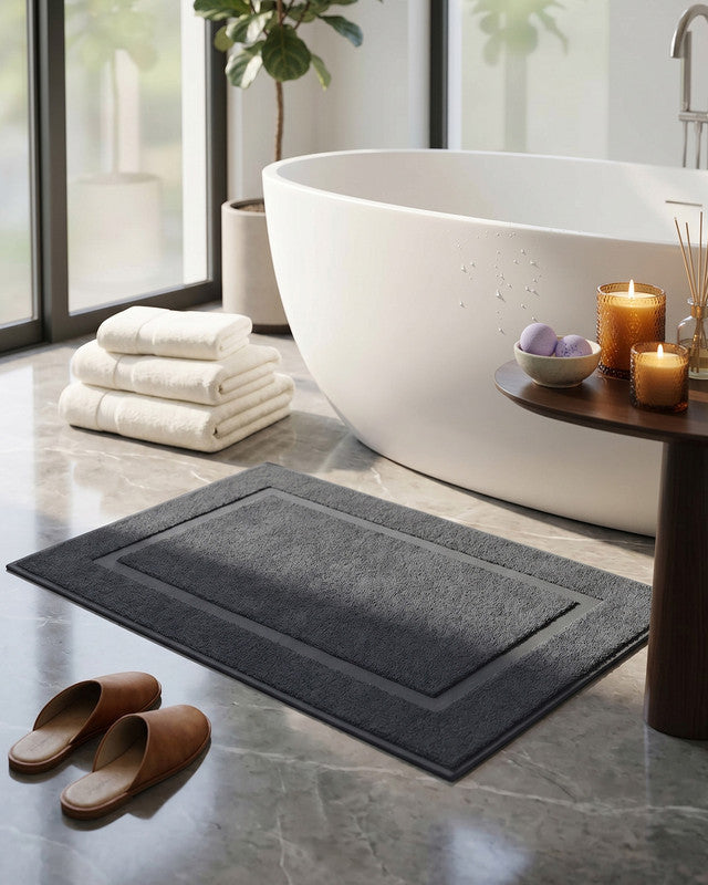 Utopia Bedding Towels Cotton Bath Mats tapis coton gris lot 2