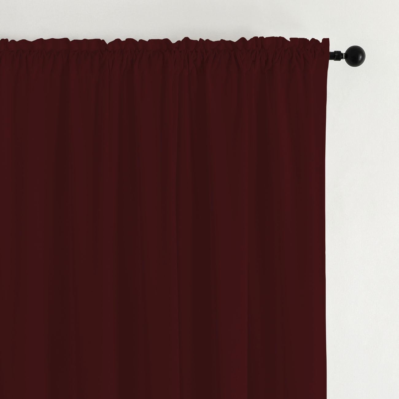 TEXPOT Vorhänge Rideau velours bordeaux 140x245 cm opaque