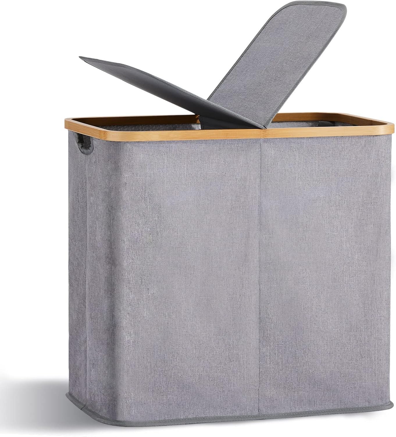 Promo Linge Paniers à linge panier linge 110L gris bambou