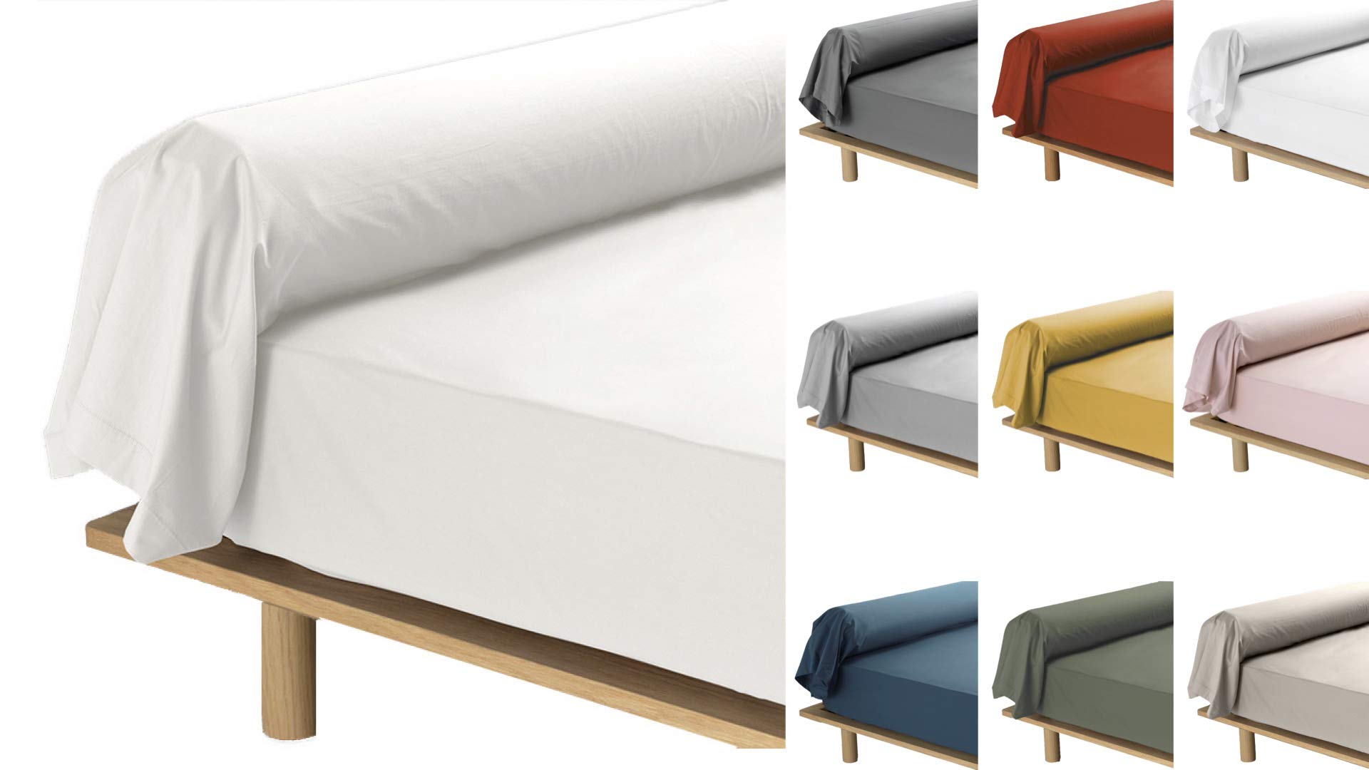 Promo Linge Taies de Traversin percale 85x185 taie anthracite