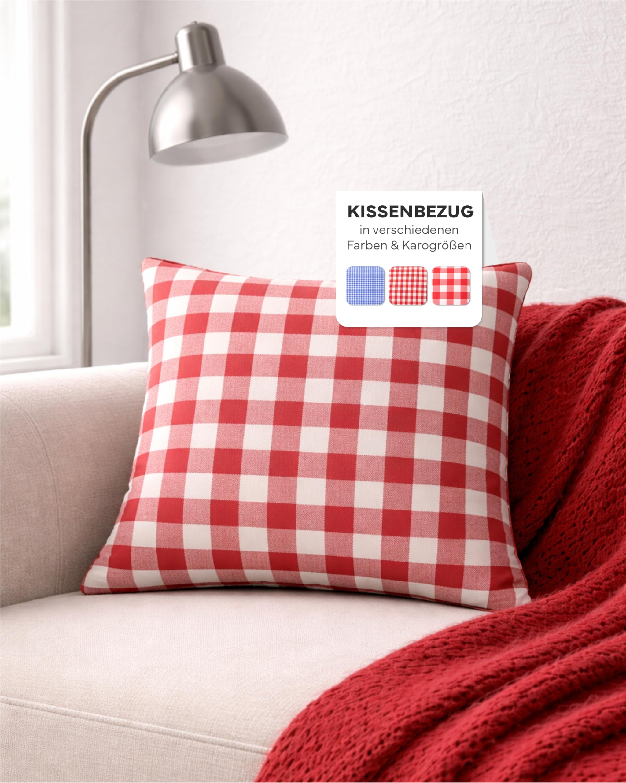 Texpot Kissenhüllen housse de coussin 40x40 bleu coton lot 1