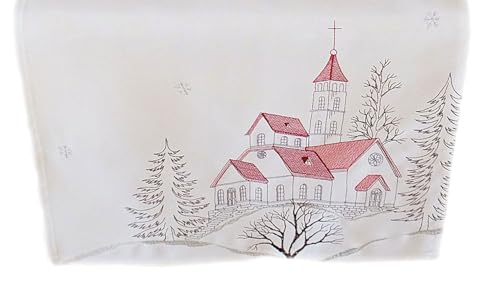 TEXPOT Tischläufer chemin de table 40x140 cm église hiver