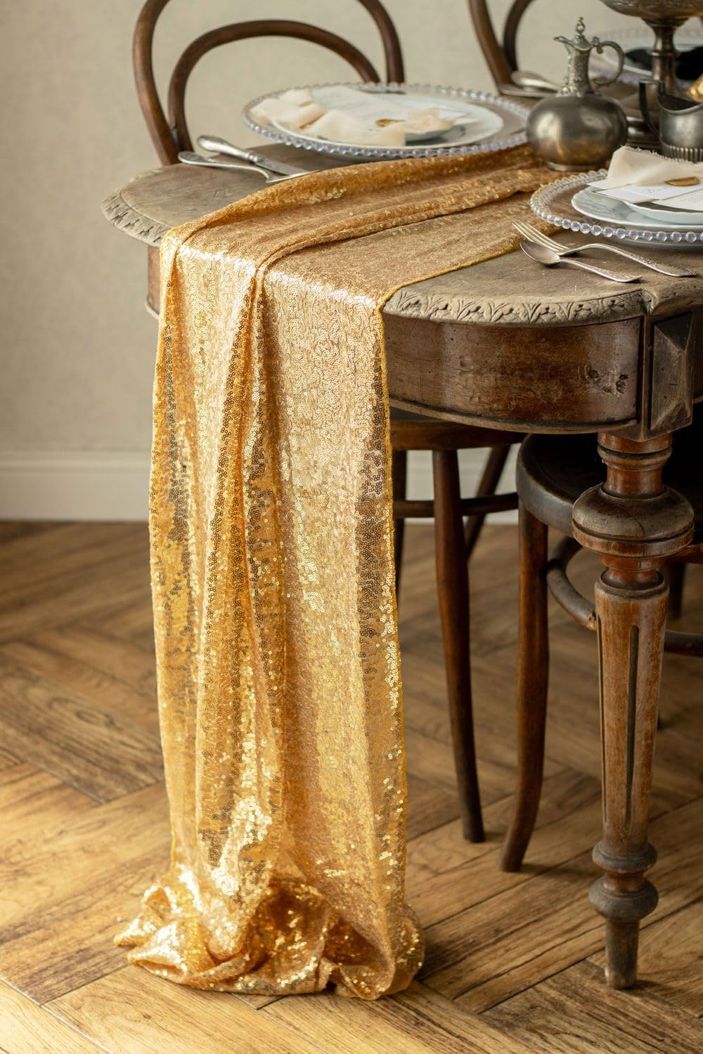 TEXPOT Tischläufer chemin de table paillettes multicolores