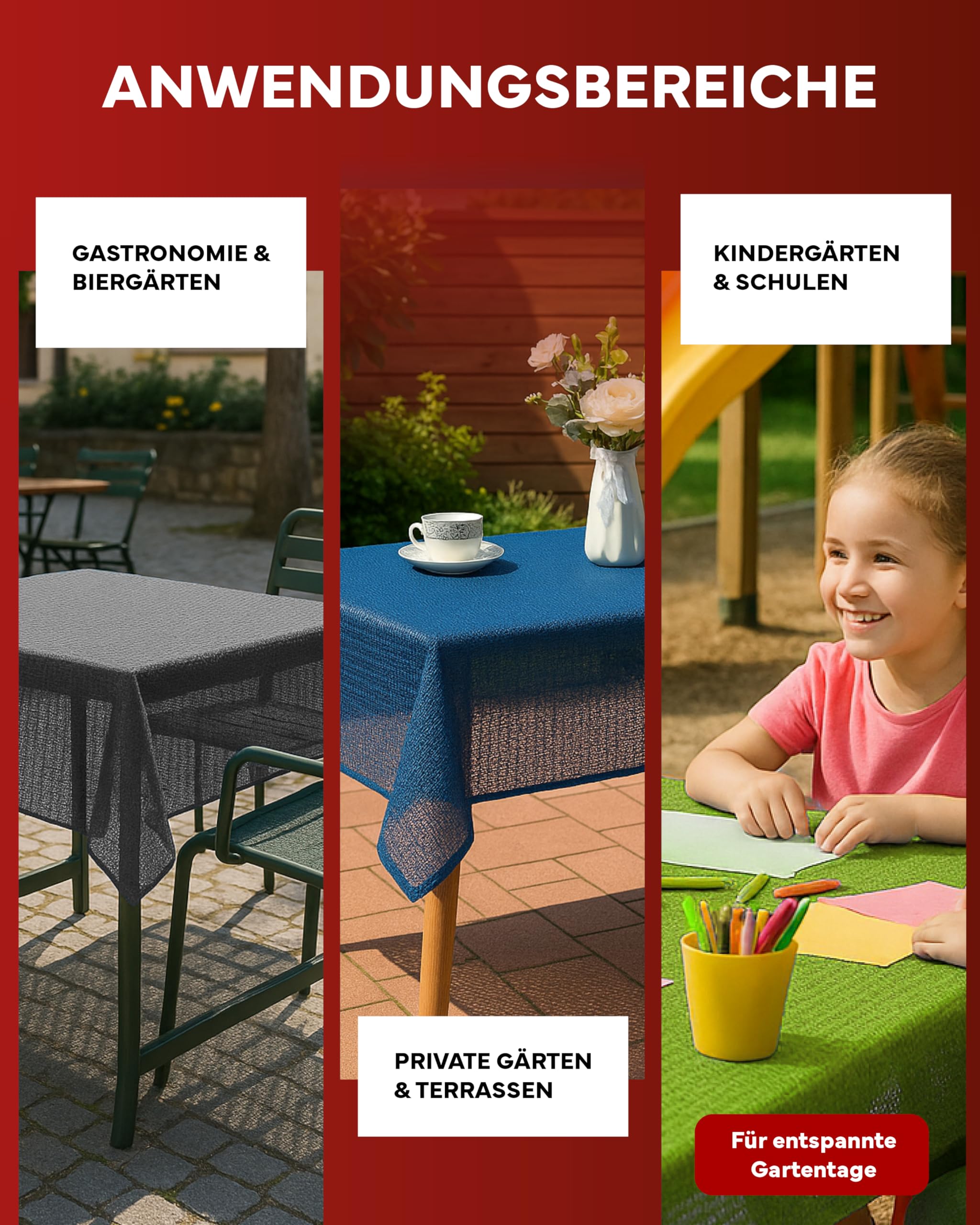 Texpot Gartentischdecken Nappe 130x160 Beige PVC