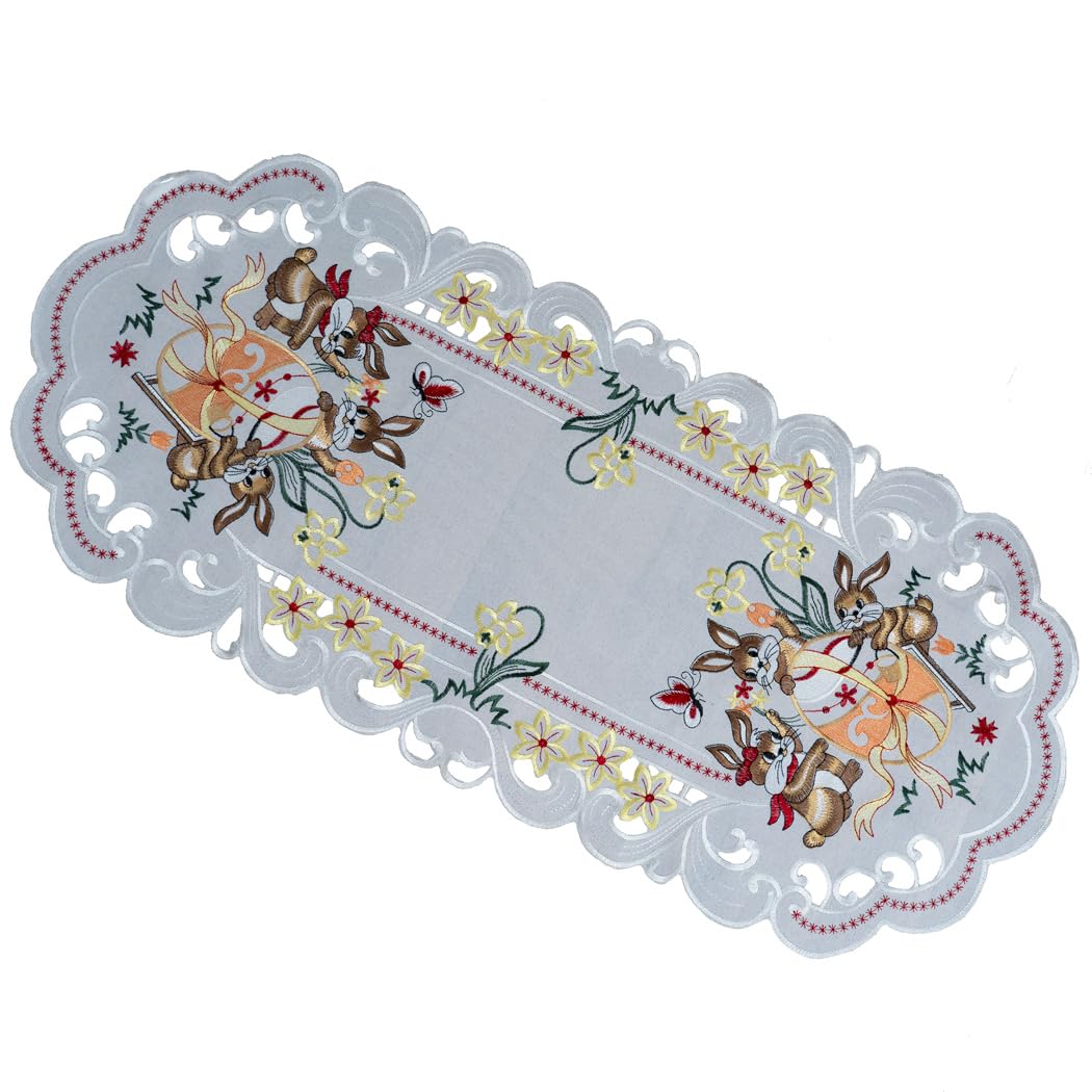 Texpot Tischläufer chemin de table 40x140 lapin Pâques