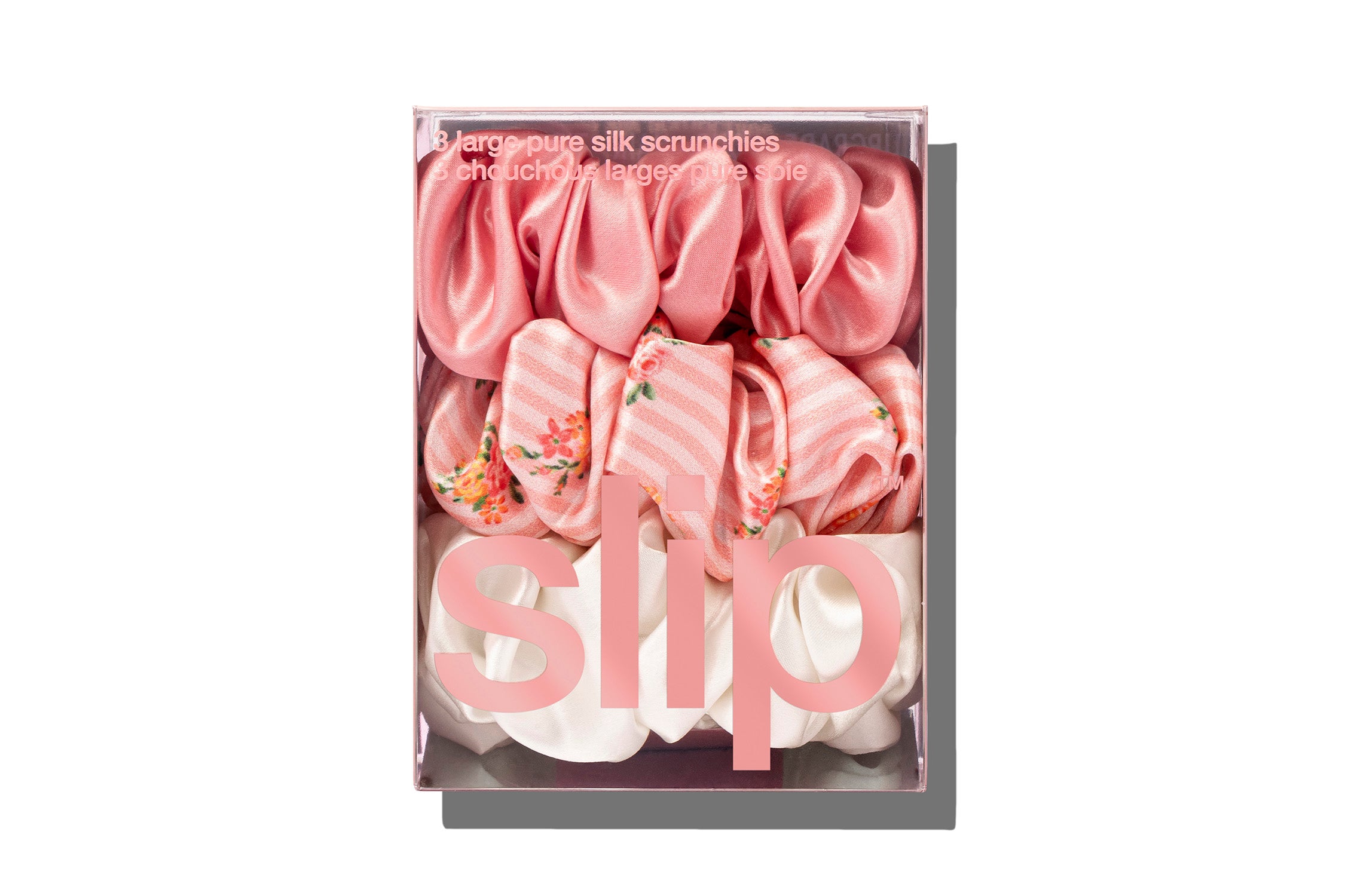 Slip Petal Large Scrunchies chouchou lot 3 soie