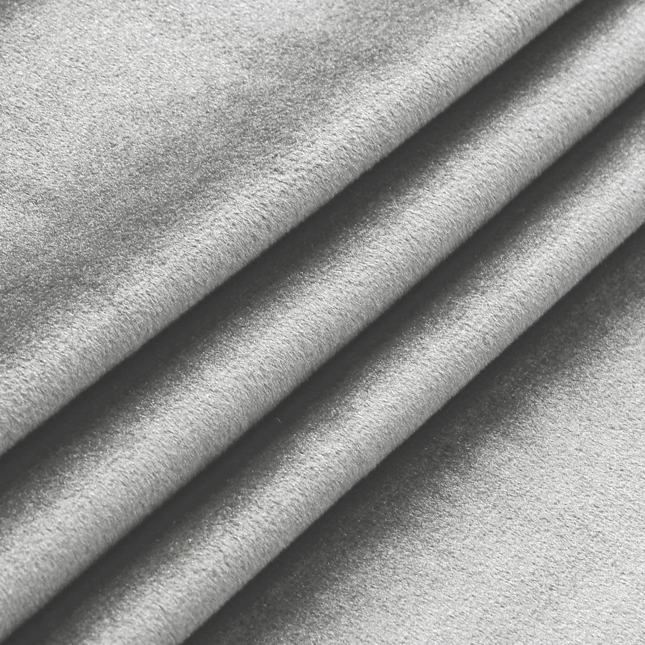 Texpot Vorhänge Rideau velours 140x245 gris clair œillets