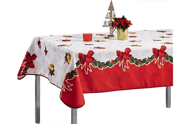 Promo Linge Nappes de Fêtes Nappe Noël 150x350 Cloche