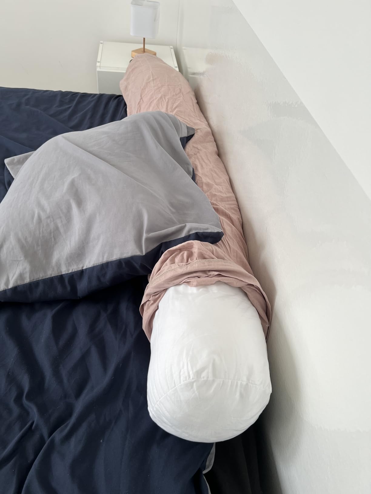 Promo Linge Traversins Polochon Blanc 140 cm polyester