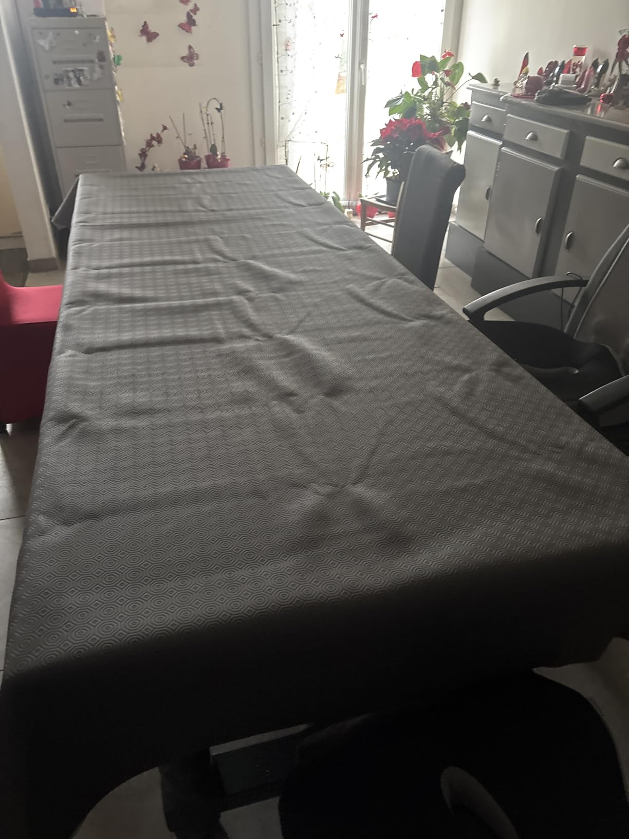 Promo Linge Sous-nappe Bulgomme Anthracite 140x100