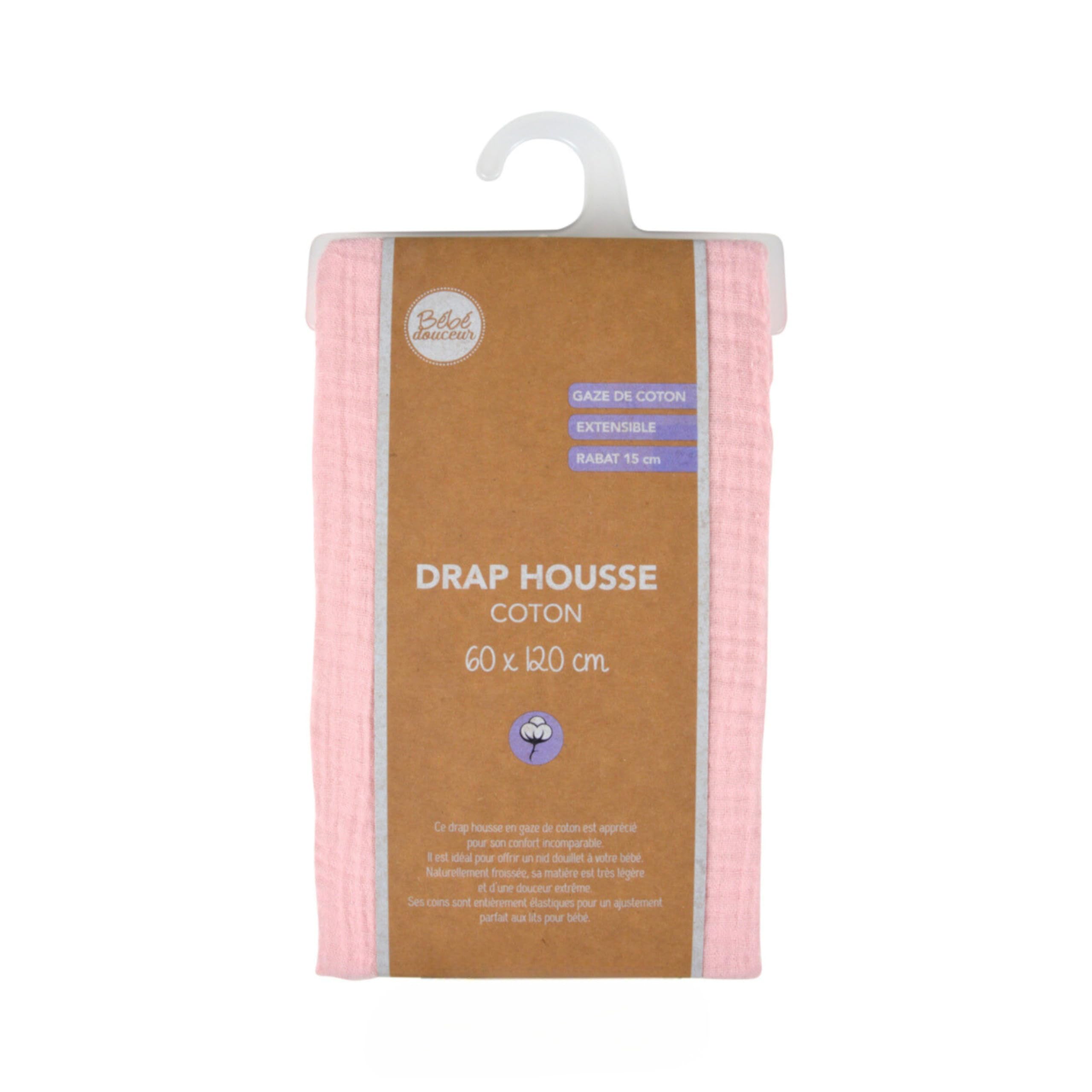 Promo Linge Draps Housse drap-housse bébé 60x120cm bleu coton
