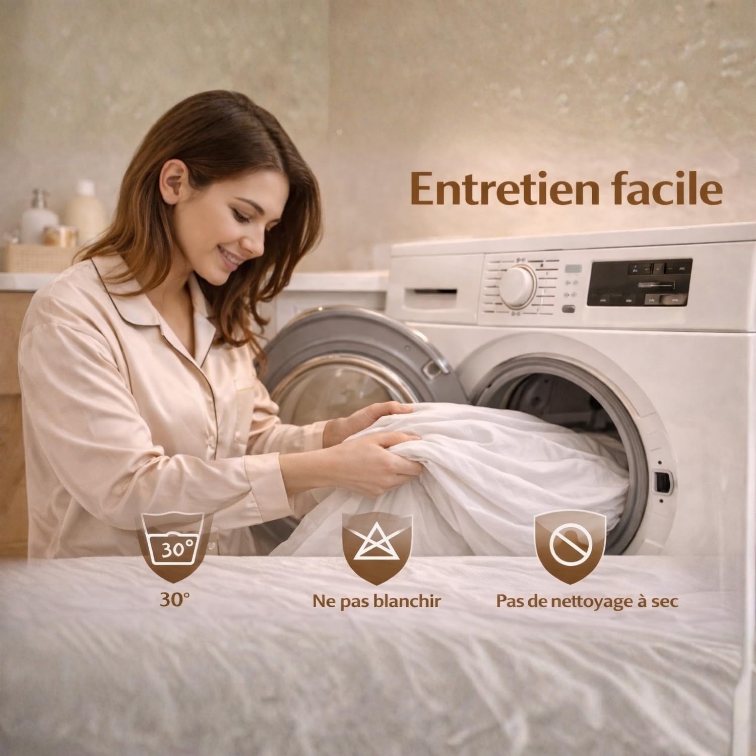 PROMO LINGE Protège Matelas Imperméable 90x200cm Bonnet 30cm