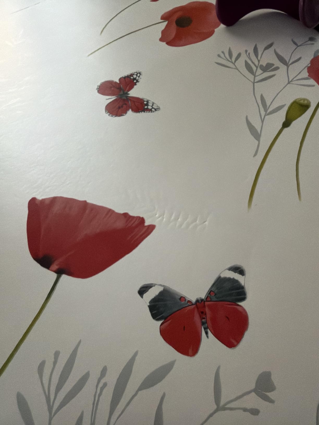 Promo Linge Bulgomme protège table coquelicot 140x140