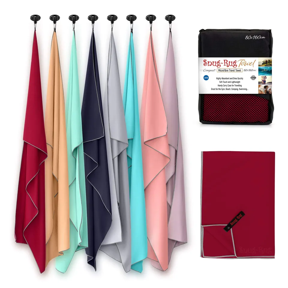 Snug Snug-Rug Microfibre serviette 80x160 cm rouge séchage rapide