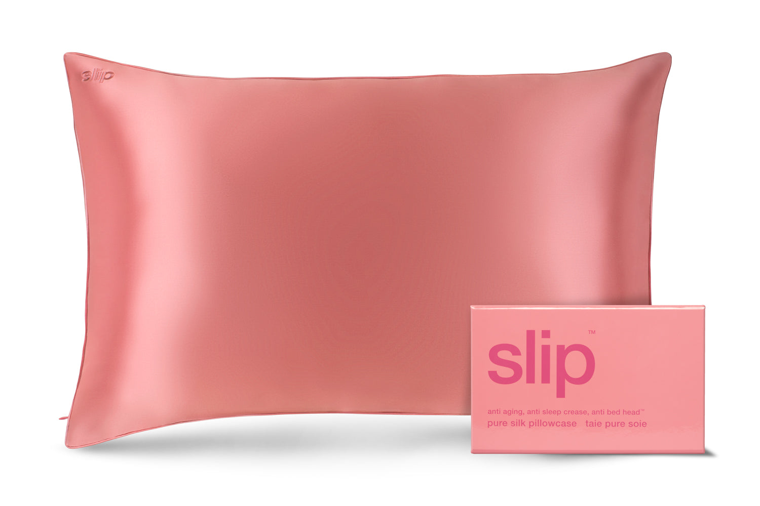 Slip Queen taie d'oreiller soie blush 51x76 cm