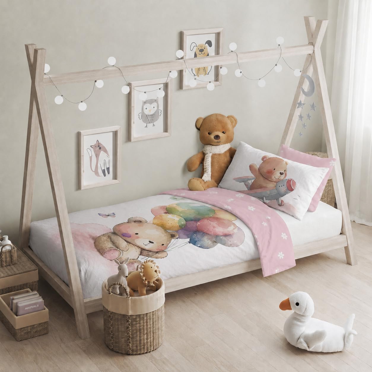 Texpot Kinderbettwäsche parure enfant chevreuil 100x135