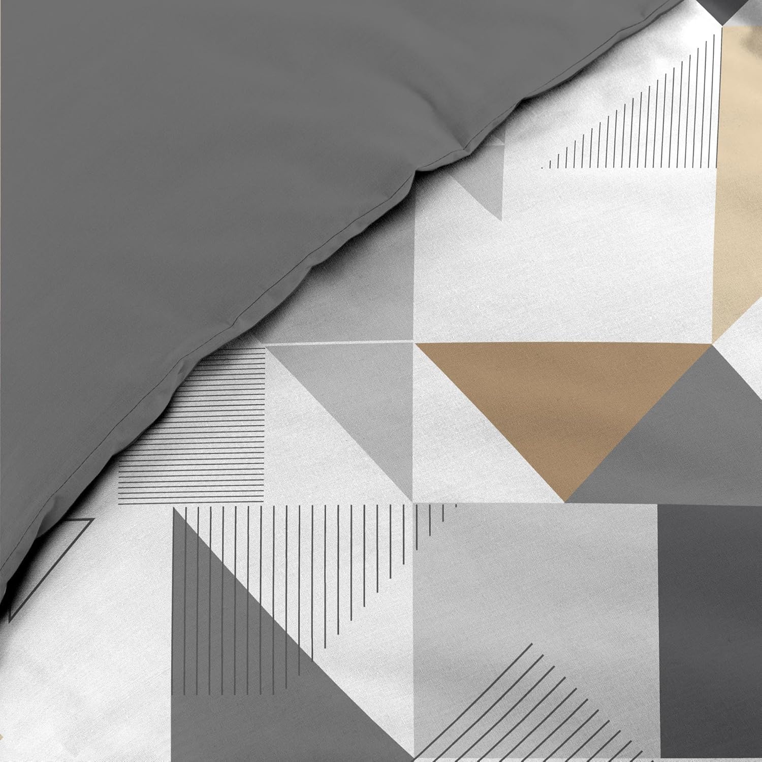Promo Linge Trigone parure de lit 140x200cm microfibre imprimée