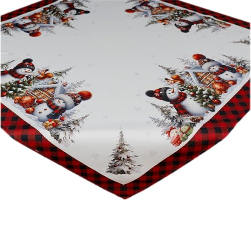 Texpot Tischläufer bonhommes de neige chemin de table 90x40 cm