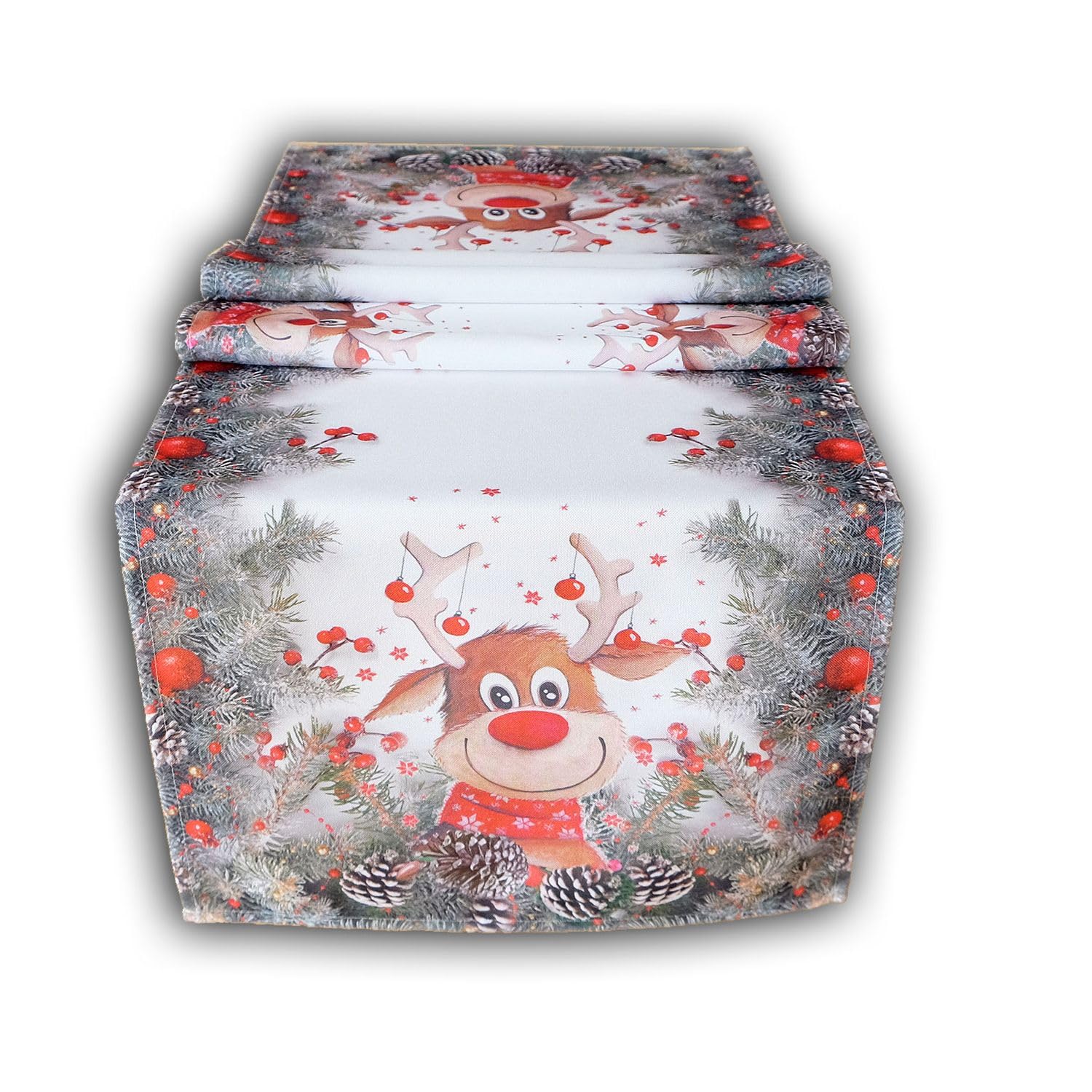 TEXPOT Tischläufer chemin de table 40x140 cm élan nez rouge