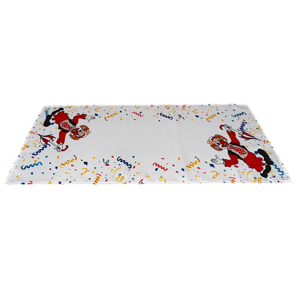 TEXPOT Tischläufer Chemin de table clown 40x90 cm blanc