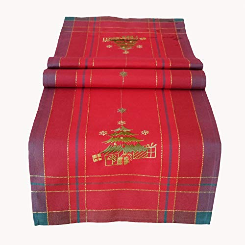 TEXPOT Tischläufer chemin de table Noël arbre 40x90 cm