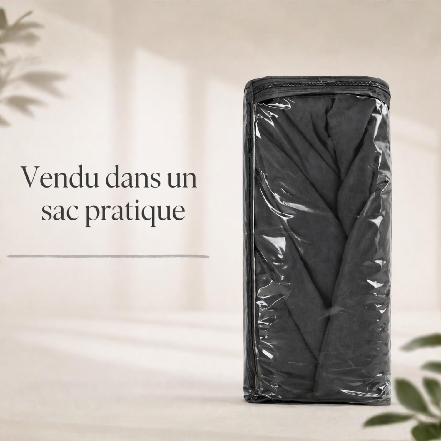 Promo Linge Draps Housse clic-clac matelassée anthracite