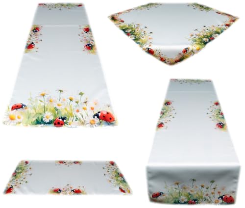 Texpot Tischdecken nappe carrée coccinelles 85x85 cm
