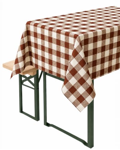 TEXPOT Serviettes 60x60 cm marron lot 6 coton