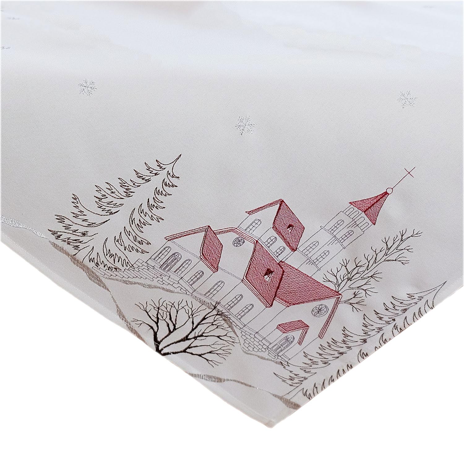TEXPOT Tischläufer chemin de table 40x140 cm église hiver