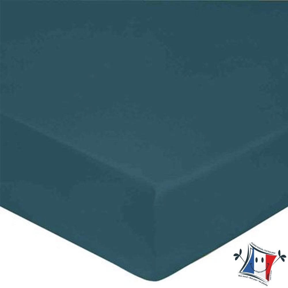 Lingorama Drap-housse 160x200 percale coton uni bonnet 30 cm