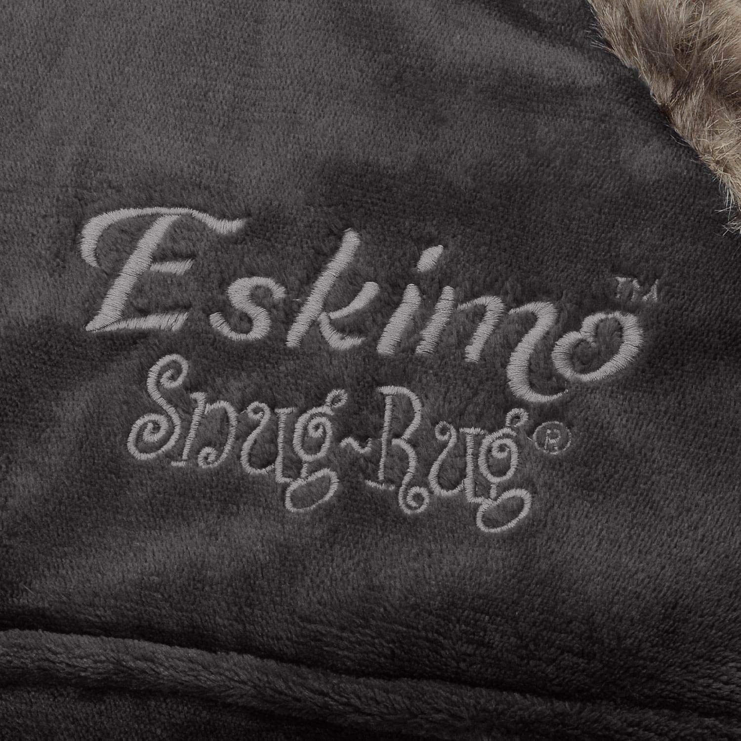 Snug-Rug Eskimo Hoodie Blanket plaid à capuche gris sherpa