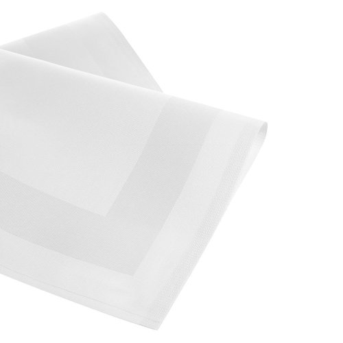TEXPOT Servietten serviette de table damas blanc 50x50 lot 6