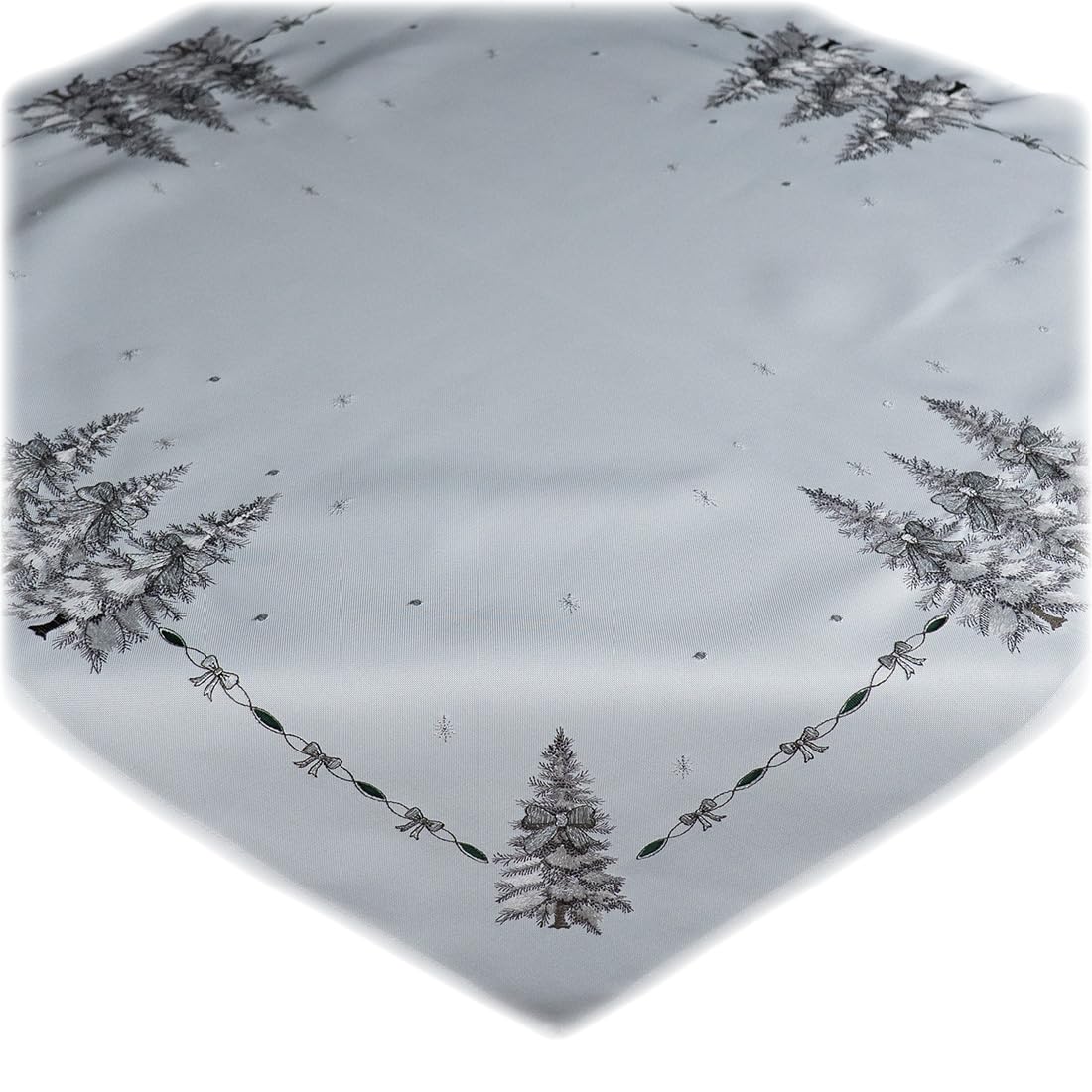 TEXPOT Tischläufer arbre chemin table 140x40 cm gris Noël